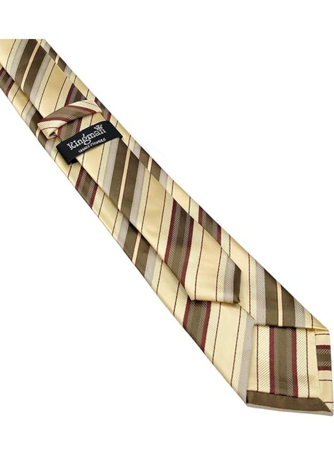 Kingman ربطة عنق رسمية للرجال - ربطة عنق للرجال - رباطات للقمصان والبدلات - أسلوب حديث - Image 4