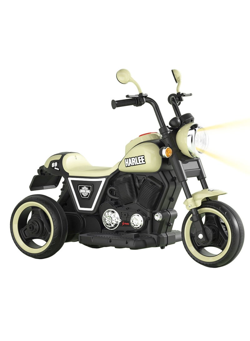Electric Bike for Kids, 6V Battery Powered with Dual Drive, Children's Electric Car with Lights and Music, Motorcycle For Kids 3+ Years Boys and Girls