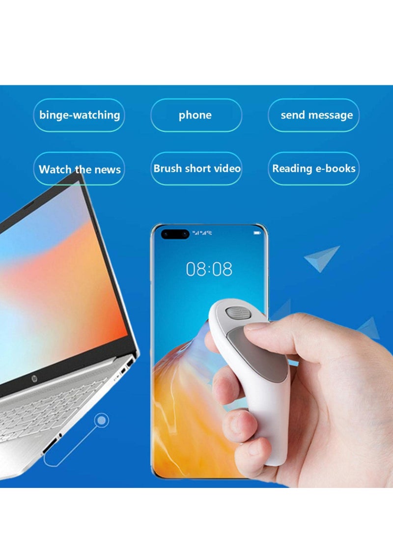 SYOSI Mobile Thumb Mouse, CMS01 Mobile Phone Thumb Mouse Smart Bluetooth Tablet PC Palm Lazy Mobile Phone Convenient Mouse, Send Message, Watch The News, Brush Short Video  - Image 1