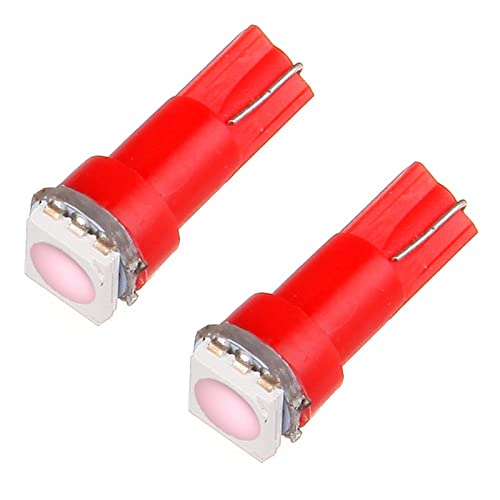 cciyu 20pcs T5 Wedge 5050 1SMD Pink LED Dash Instrument Panel Light 74 86 37 70 2721 Replacement fit for Dashboard instrument Panel Light Bulbs LED Lamps - Image 3