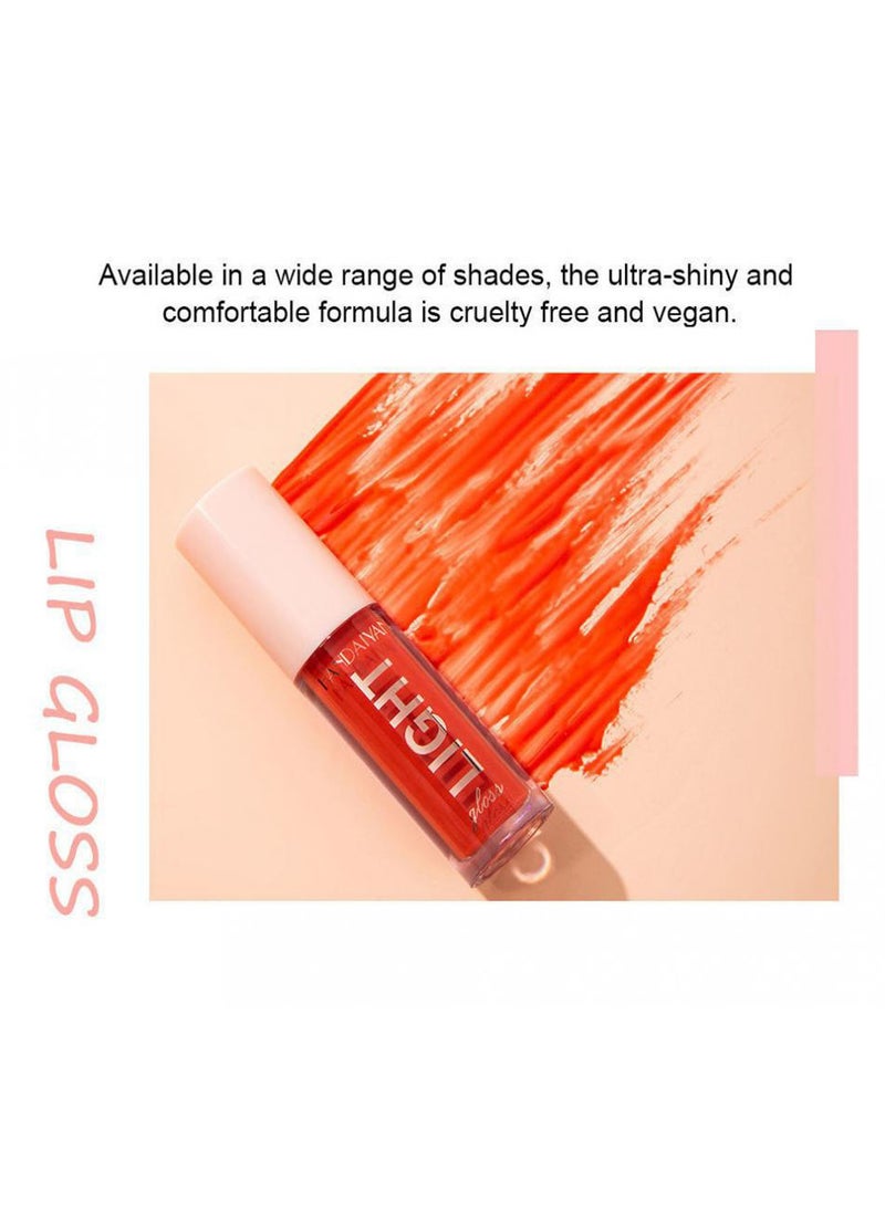 Handaiyan Lip Gloss Jelly Hydrating Moisturizing Long Lasting High Glossy Light Stain Super Shiny Balm Oil Tinted Treatment Lips Glow Glass Shine Makeup Color Bright Lifter Lip Care For Women Girls  - Image 4