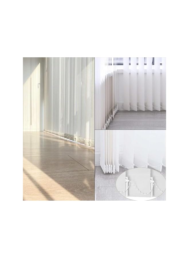 The Bros مجموعة إصلاح أوزان قاع الستائر العمودية مع سلسلة بطول 10م وموصل بلاستيكي بديل DIY / ملحقات الستائر العمودية وحوامل العلوية 89مم - Image 4