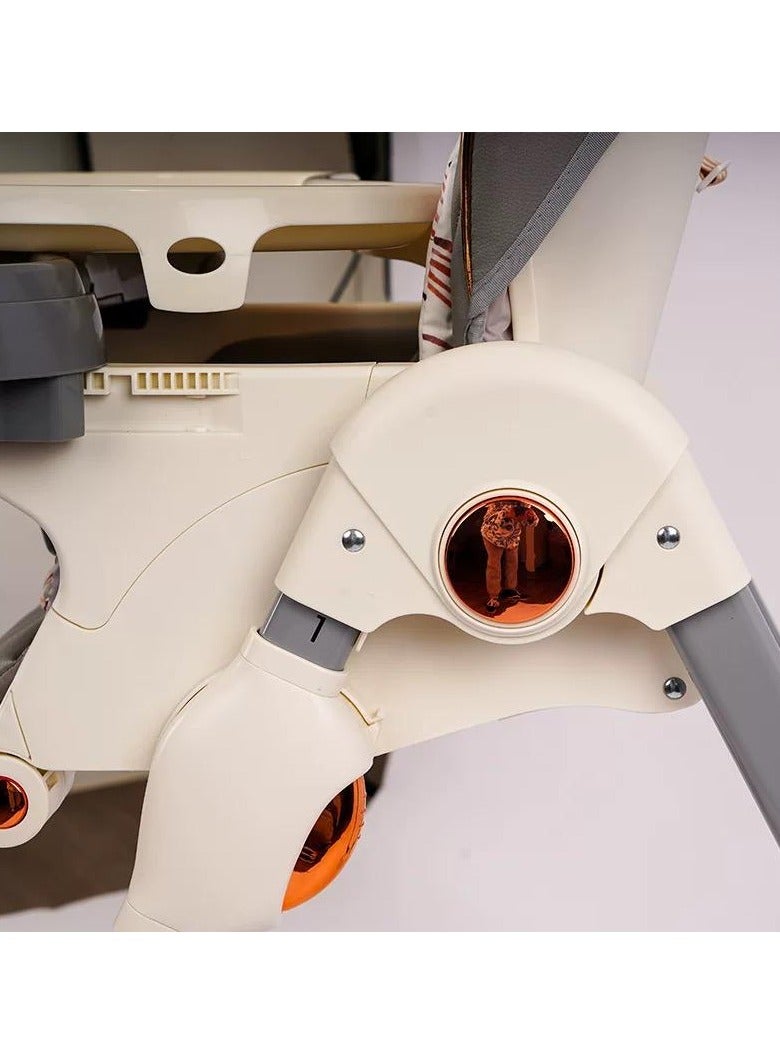 كيديليو كرسي مرتفع للأطفال الصغار والرضع، كرسي مرتفع للأطفال 8 في 1 مع مسند ظهر قابل للتعديل ووسادة مقعد قابلة للفصل وصينية مزدوجة قابلة للإزالة، مقعد معزز محمول للأطفال مع عجلات (أسود) - Image 3