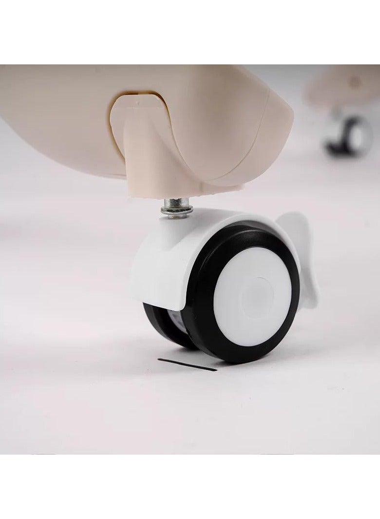 كيديليو كرسي مرتفع للأطفال الصغار والرضع، كرسي مرتفع للأطفال 8 في 1 مع مسند ظهر قابل للتعديل ووسادة مقعد قابلة للفصل وصينية مزدوجة قابلة للإزالة، مقعد معزز محمول للأطفال مع عجلات (أسود) - Image 5