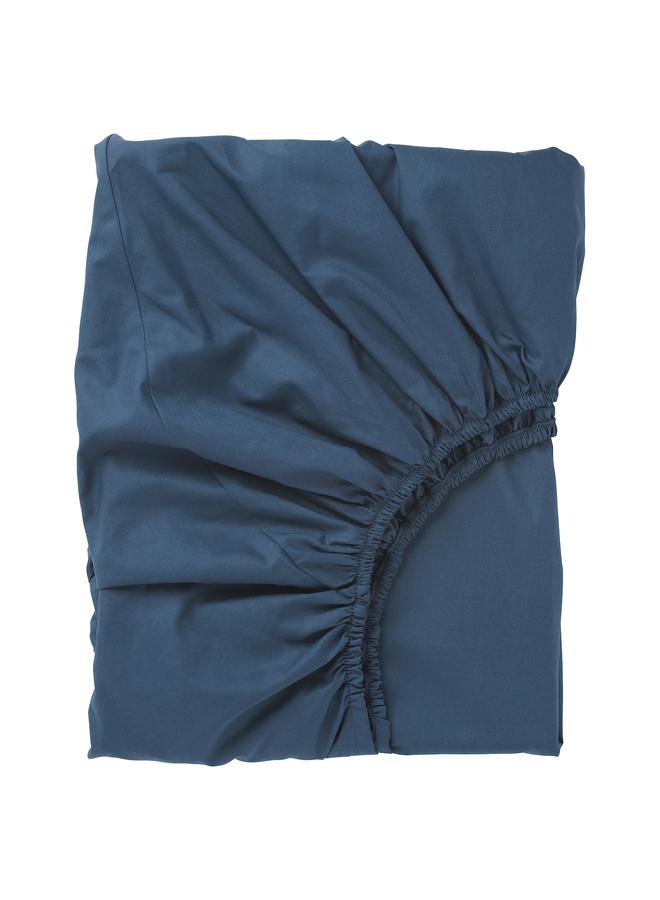 Green Tiger Fitted sheet, dark blue, 180x200 cm - Image 1