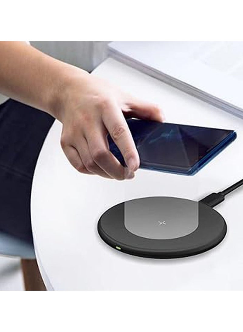 Ultra Slim Qi-Certified Fast Wireless Charger Pad for iPhone 13/12/11 Series/X, XR Series, 8/SE Series (7.5W), Samsung Galaxy S6-22, Note 7-20 (10W), Airpods - Image 3