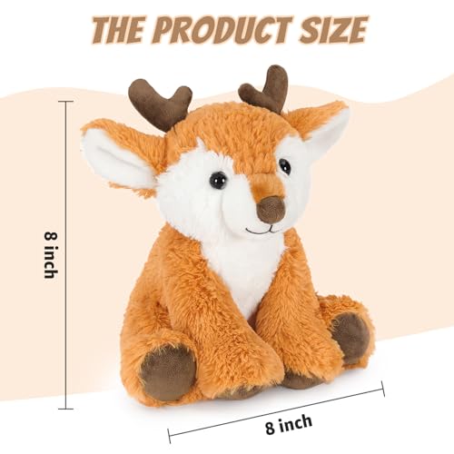 Ditucu Deer Stuffed Animal 8 inch Cute Realistic Fawn Plush Toys Ultra Soft Plushies Gifts for Kids - Image 5