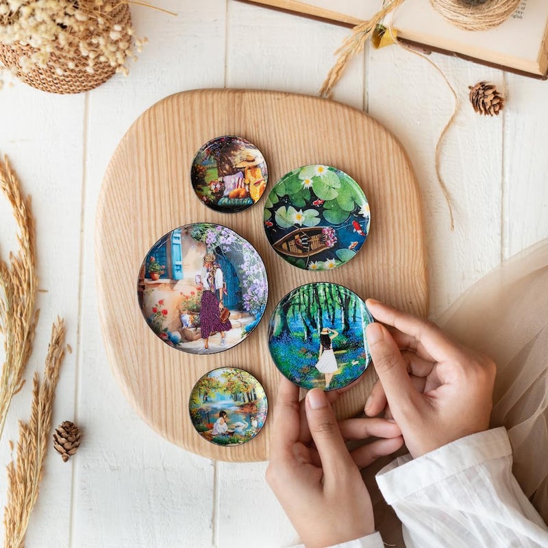 Ritualistic Slice of Life Art Fridge Magnets Metal Nonbreakable Gift Items for Women and Men Home Dcor Gift Items Fridge Magnets Refrigerator Stylish Fridge Magnet Set of 5 - Image 5