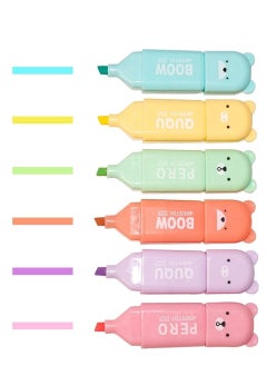 BESTDI 6pcs Mixed Color Highlighter Pen,Back To School Supplies,Highlighters Assorted School Office Supplies,Mini Highlighter Marker  - Image 1