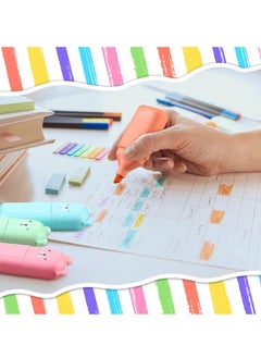BESTDI 6pcs Mixed Color Highlighter Pen,Back To School Supplies,Highlighters Assorted School Office Supplies,Mini Highlighter Marker  - Image 4