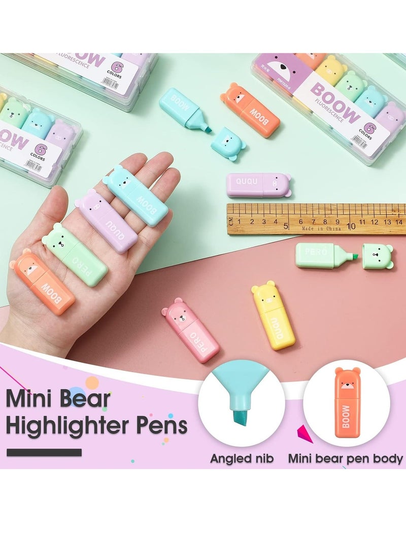 BESTDI 6pcs Mixed Color Highlighter Pen,Back To School Supplies,Highlighters Assorted School Office Supplies,Mini Highlighter Marker  - Image 5
