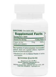 Nature's Plus Copper 3 Mg. 90 Tablets 65823  - Image 3