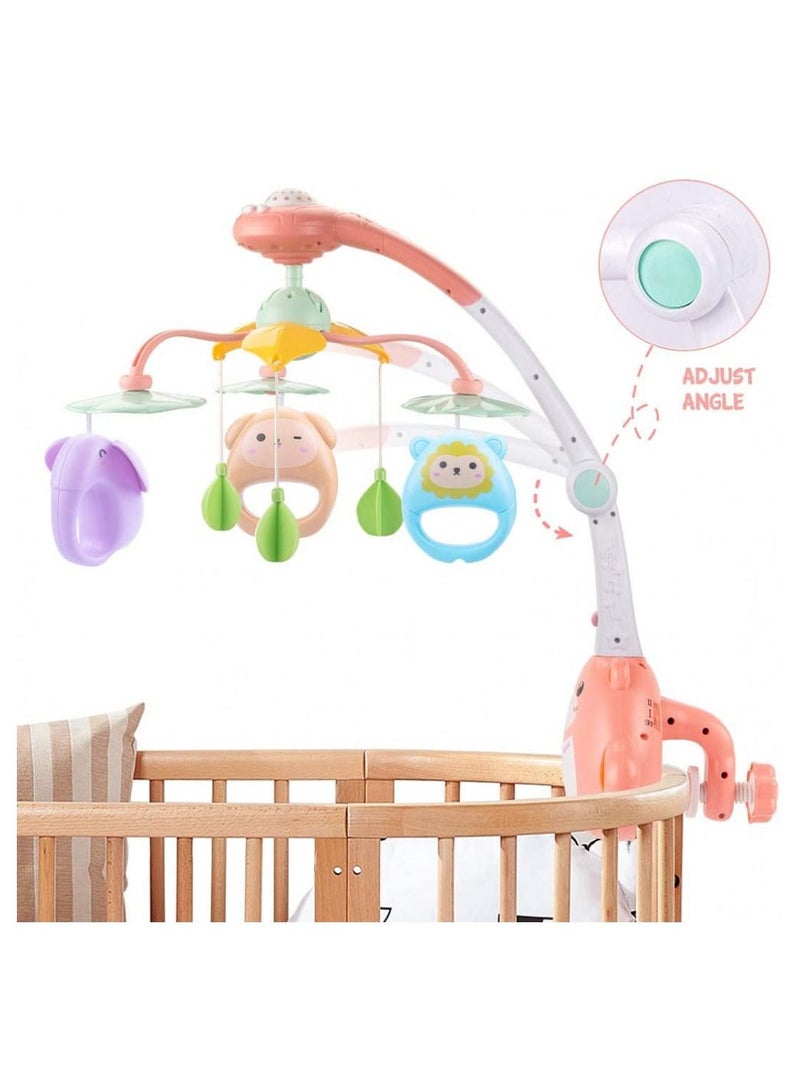 Everything For Kids Bed Ring Rattle Hanging Toy With Cool Lights And Musical Sounds Rotating Projection Baby Crib  - Image 4