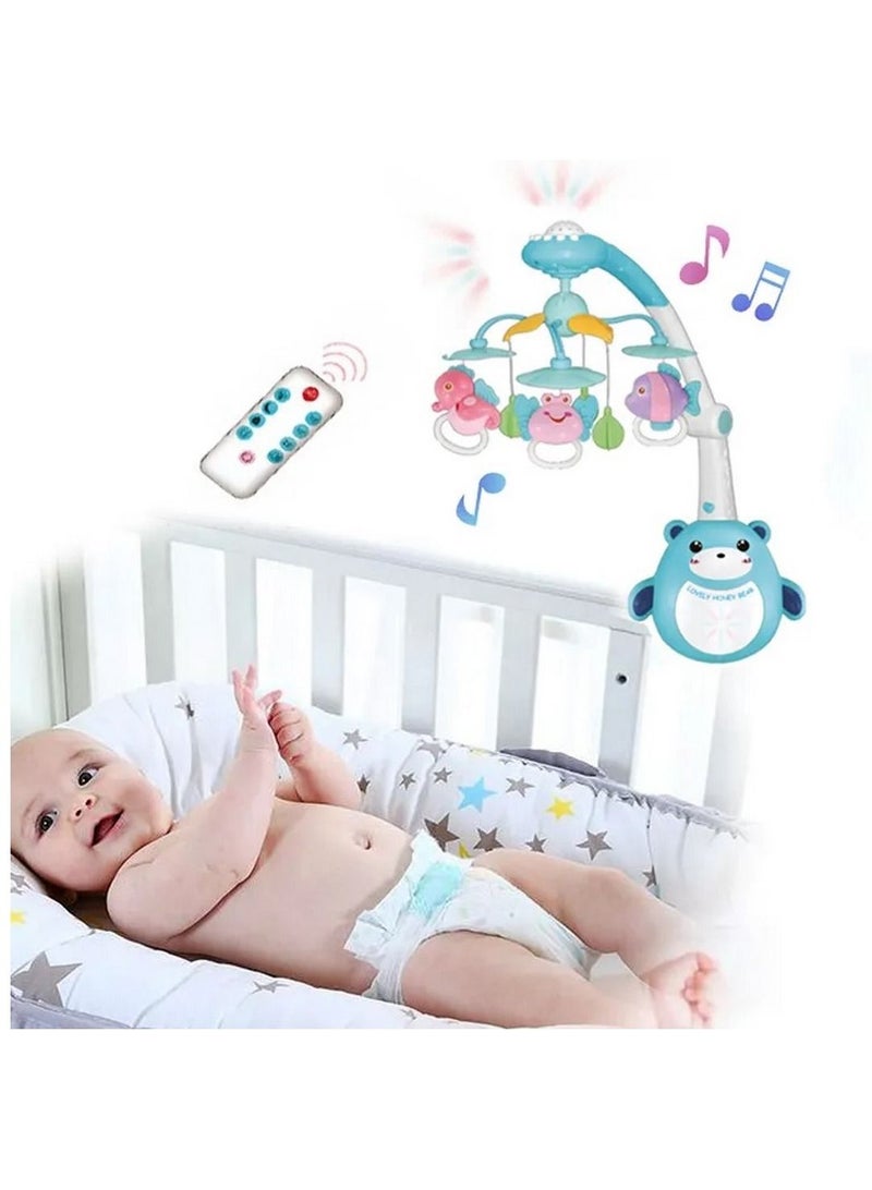 Everything For Kids Bed Ring Rattle Hanging Toy With Cool Lights And Musical Sounds Rotating Projection Baby Crib  - Image 2