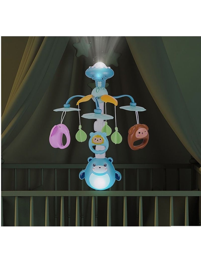 Everything For Kids Bed Ring Rattle Hanging Toy With Cool Lights And Musical Sounds Rotating Projection Baby Crib  - Image 3