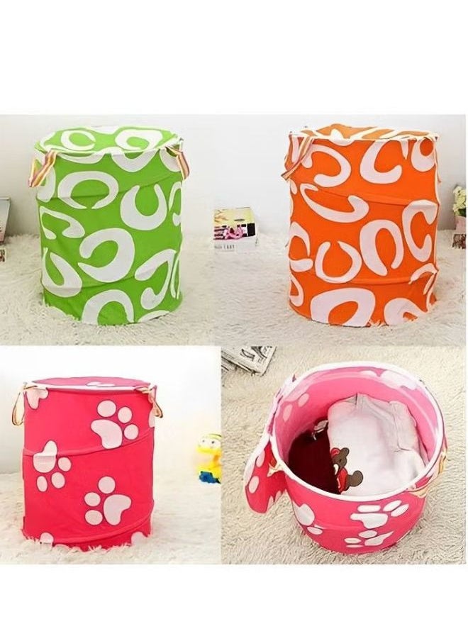 Generic - Pop Up Mesh Laundry Hamper with Zip Basket, Convenient Carrying Handles on Bin Two Handles, Size 35x45cm, Assorted color, - Image 1