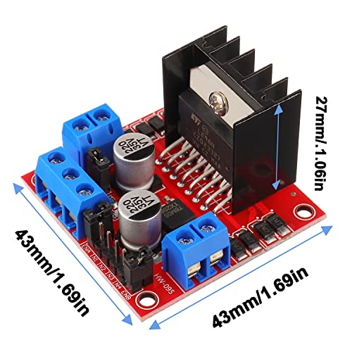BOJACK L298N Motor DC Dual H-Bridge Motor Driver Controller Board Module Stepper for Arduino Intelligent Car Power UNO MEGA R3 Mega2560 with 4pcs - Image 2