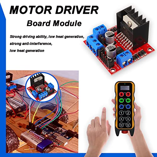 BOJACK L298N Motor DC Dual H-Bridge Motor Driver Controller Board Module Stepper for Arduino Intelligent Car Power UNO MEGA R3 Mega2560 with 4pcs - Image 4