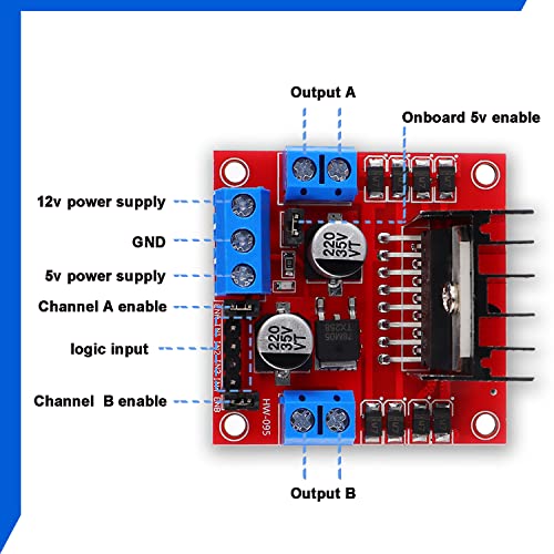 BOJACK L298N Motor DC Dual H-Bridge Motor Driver Controller Board Module Stepper for Arduino Intelligent Car Power UNO MEGA R3 Mega2560 with 4pcs - Image 3