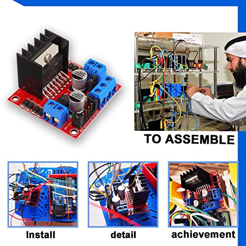 BOJACK L298N Motor DC Dual H-Bridge Motor Driver Controller Board Module Stepper for Arduino Intelligent Car Power UNO MEGA R3 Mega2560 with 4pcs - Image 5