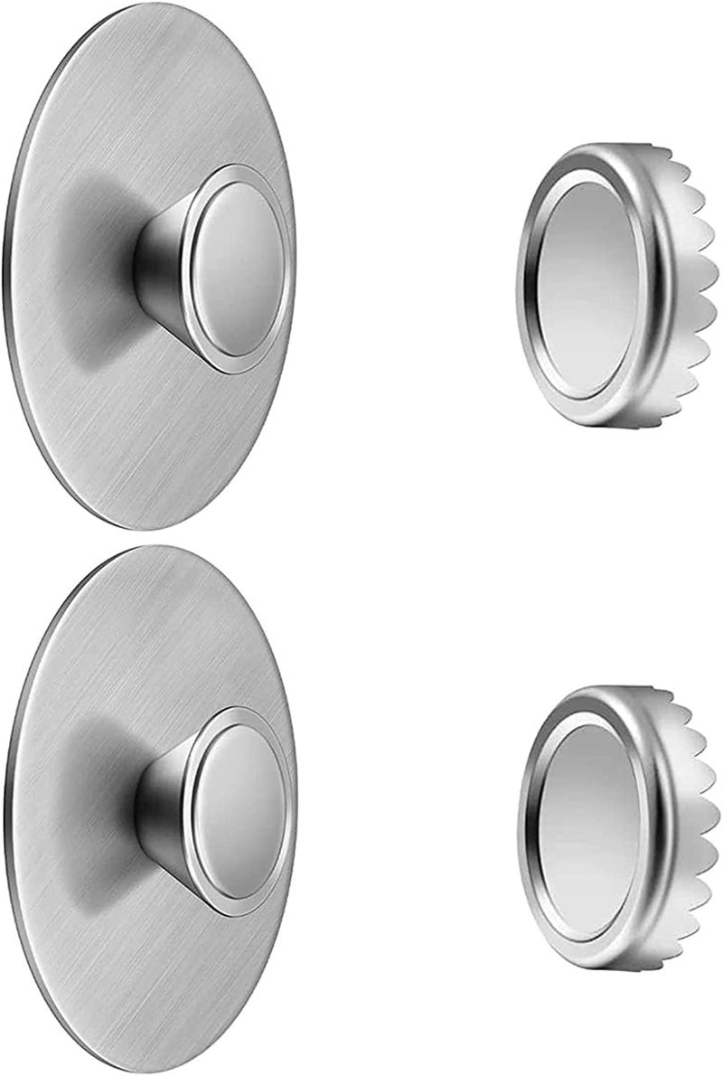 VeoryFly 2Pcs Magnetic Soap Savers for Bar Soap Stainless Steel Soap Holder for Shower Wall and KitchenBathroom Easy Clean SelfDraining Silver