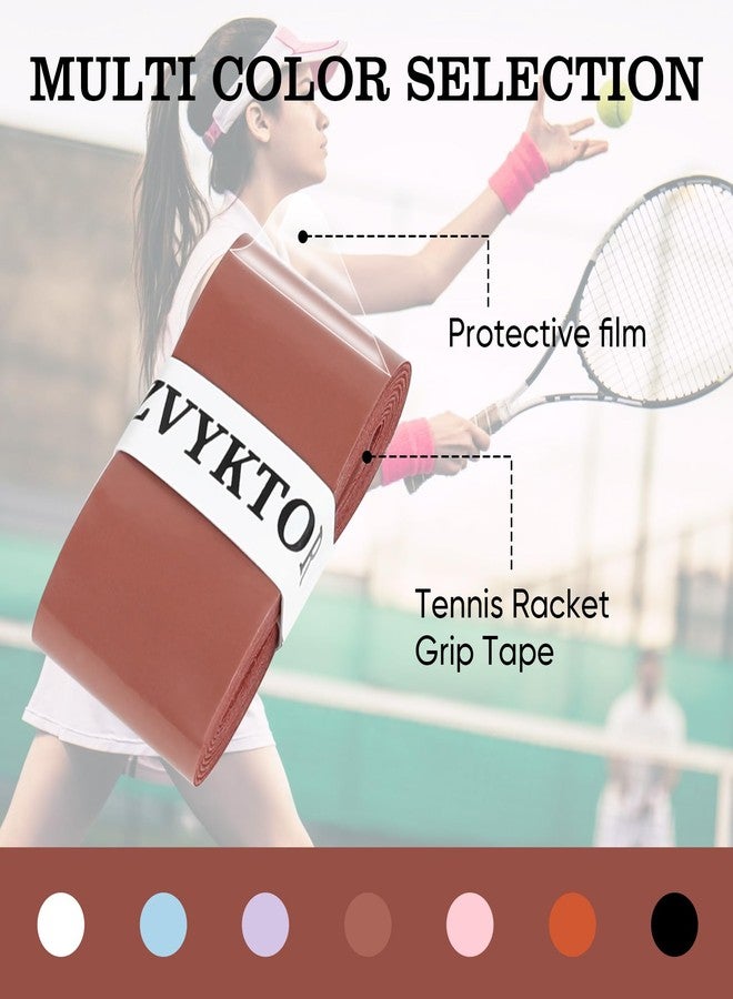 ZVYKTOR Tennis Racket Grip Tape 3 Pack, Ultra-Thin Tennis Racket Grip Tape for Enhanced Tack, Sweat Control & Durability – Premium Overgrips for Tennis, Badminton & Pickleball (Brown 3P) - Image 5