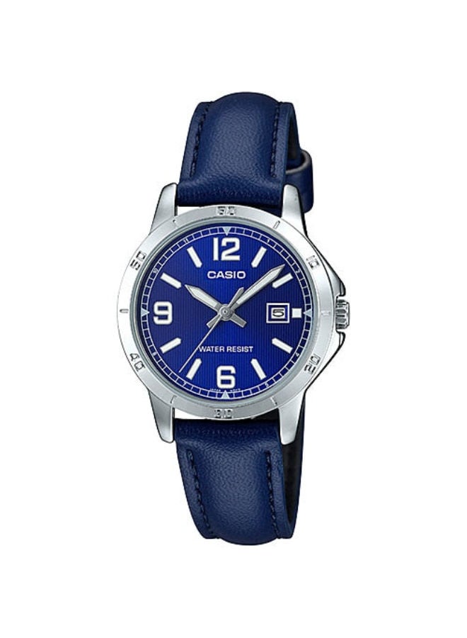 CASIO Leather Analog Wrist Watch LTP-V004L-2BUDF - Image 1