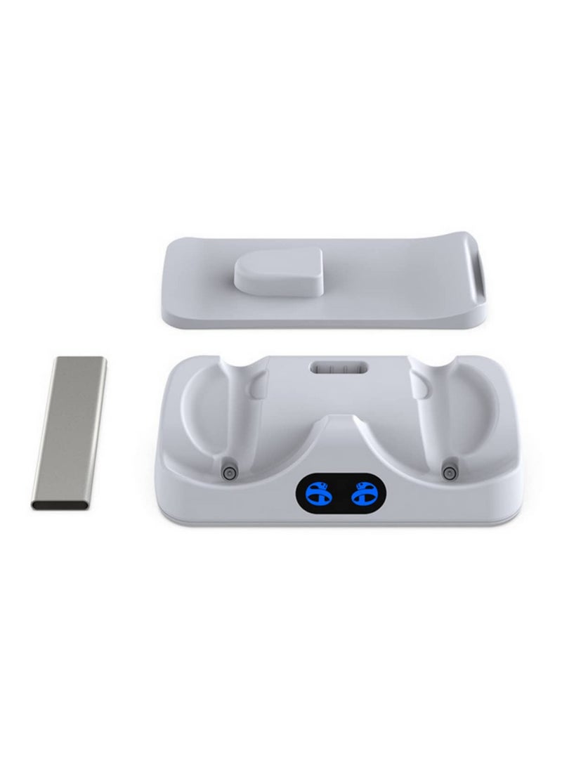 For PS5 VR2 Controller Charging Base with Display Light for PSVR2 Handle Charging Station with Stowable Glasses Holder Fast Charging Dock TP5-2515
