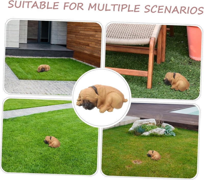 Puppy Garden Key Hider Realistic Simulated Dog Appearance Key Holder for Outdoor Use Your Garden Safe and Design - Image 5