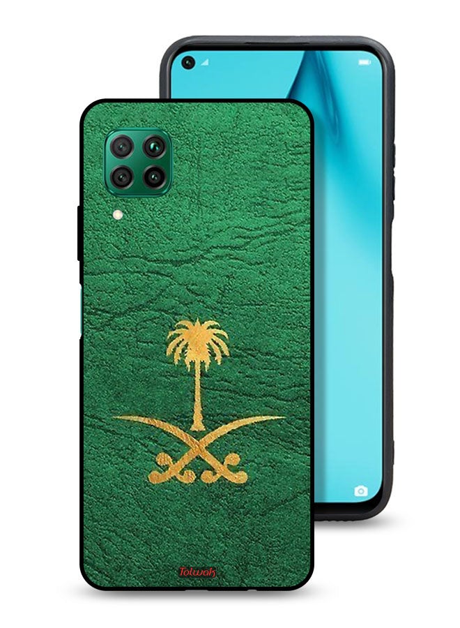 Tolwak Huawei nova 7i Protective Case Cover Kingdom Of Saudi Arabia Sign On Leather - Image 1