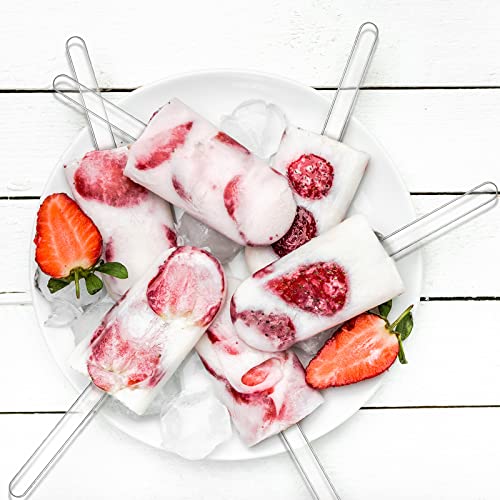 Romooa 30 Pieces Acrylic Sticks Reusable Cakesicle Sticks Cake Pop Mold Mirror Ice Pop Sticks Ice Cream Cakesicle Mold for Home Cake Candy Gifts Party Craft (4.5 Inches, Transparent) - Image 4
