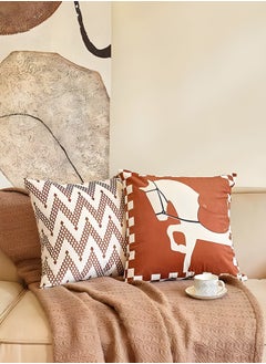 OAGA Pillow Covers Set of 4, Throw Pillow Cover, Maillard style Cushion Covers 45cm x 45cm, For Living Room Sofa Couch Bed Pillowcases 18x18 inches (Double sided pattern)  - Image 4