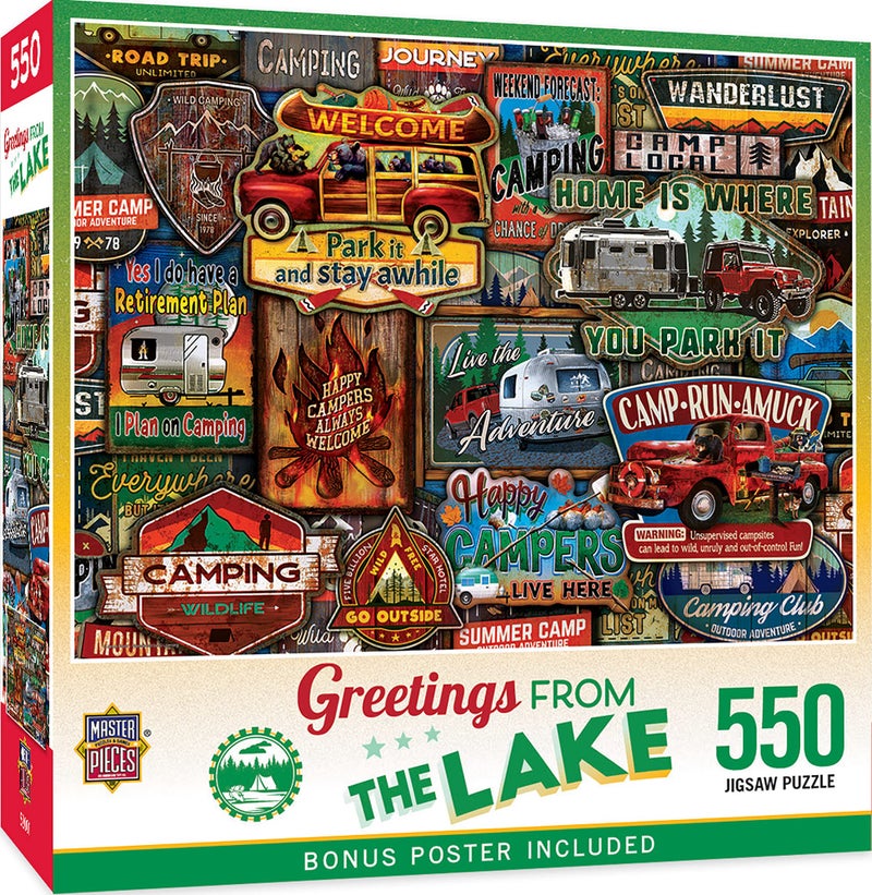 MasterPieces - 550 Piece Jigsaw Puzzle, The Lake, Fun for Adults, Family, Kids, 18" x 24" - Image 1