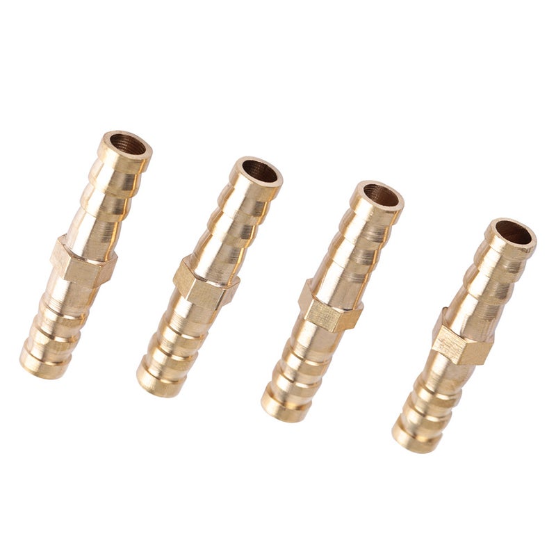 Brass Fitting Hose Barb Tail Reducer Reducing Plug Connector (8mm-8mm 4pcs) - Image 1