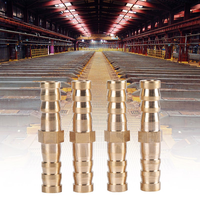 Brass Fitting Hose Barb Tail Reducer Reducing Plug Connector (8mm-8mm 4pcs) - Image 2