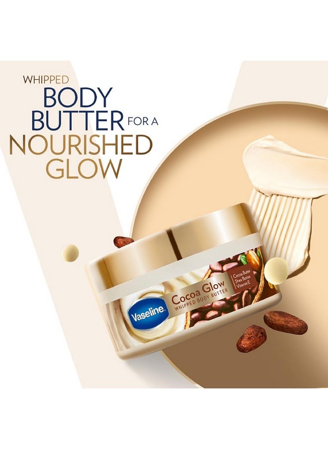 Vaseline Cocoa Glow Whipped Body Butter 180 G. Cocoa & Shea Butter For Glowing Soft Skin  - Image 3