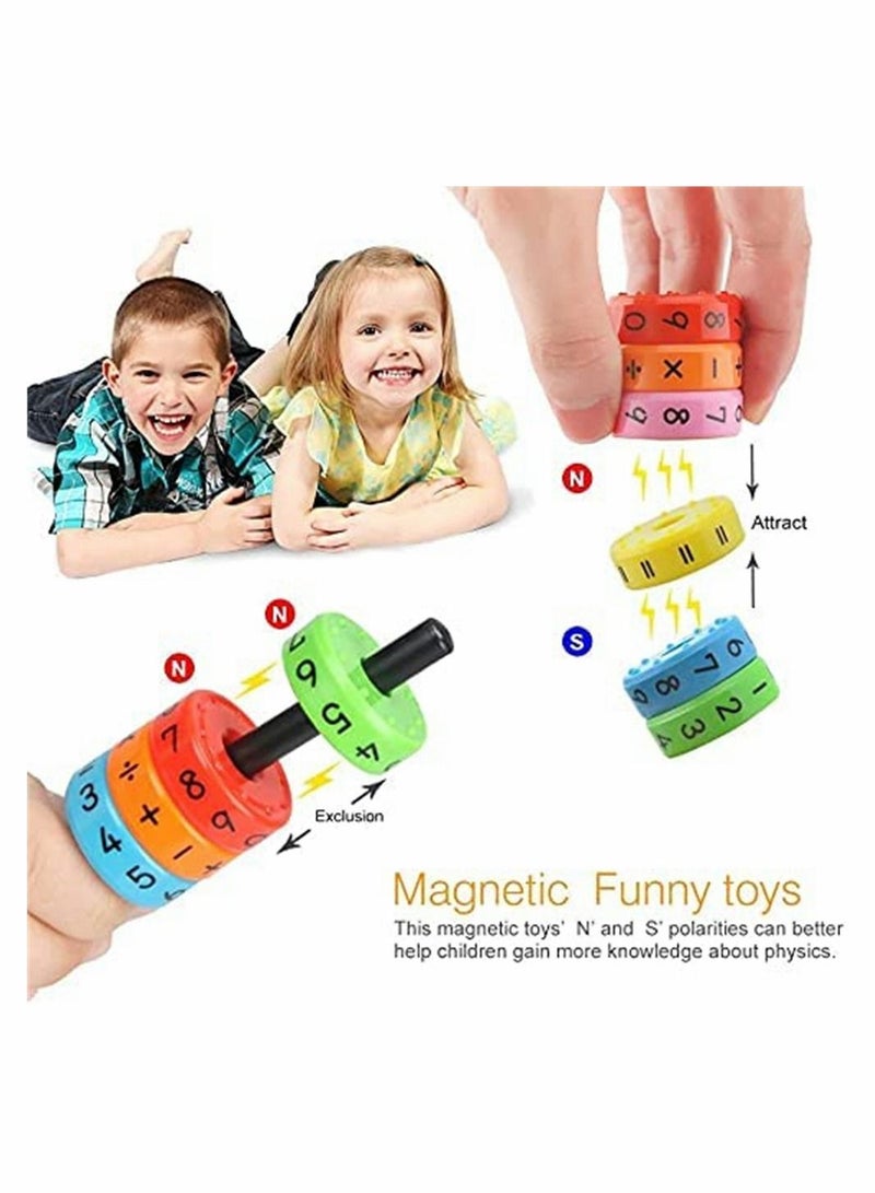 2 Pcs Magnetic Arithmetic Learning Toy, Cylinder Numbers Toys, Intelligence Brain Developing Toy, Children Number Game Blocks, DIY Magnetic Math Toy - Image 4