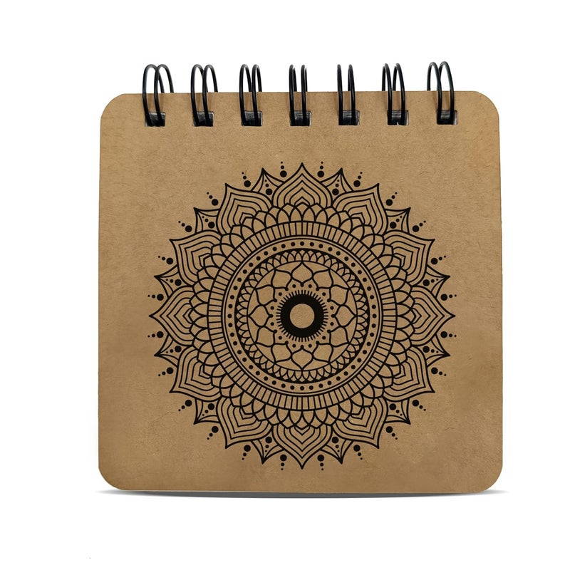 PAPERO Pocket Size Sketch Book | 140 GSM | (10.5 x 10.5 cm) | Pack of 3 | 40 Sheets Each | Wiro-Bound | Ideal for Quick Sketches, Doodles, and Travelers | Mandala - Image 2