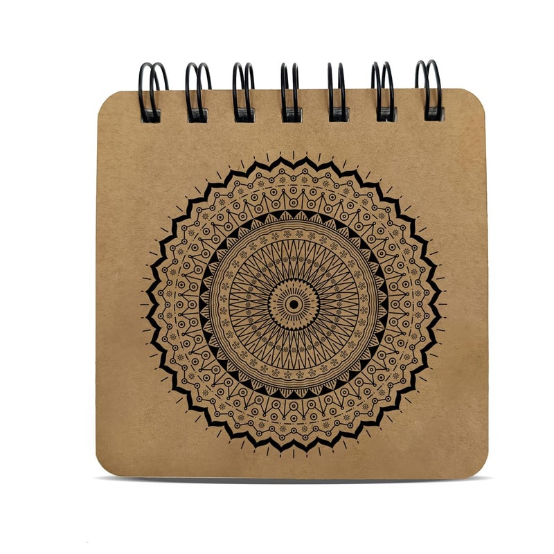 PAPERO Pocket Size Sketch Book | 140 GSM | (10.5 x 10.5 cm) | Pack of 3 | 40 Sheets Each | Wiro-Bound | Ideal for Quick Sketches, Doodles, and Travelers | Mandala - Image 4