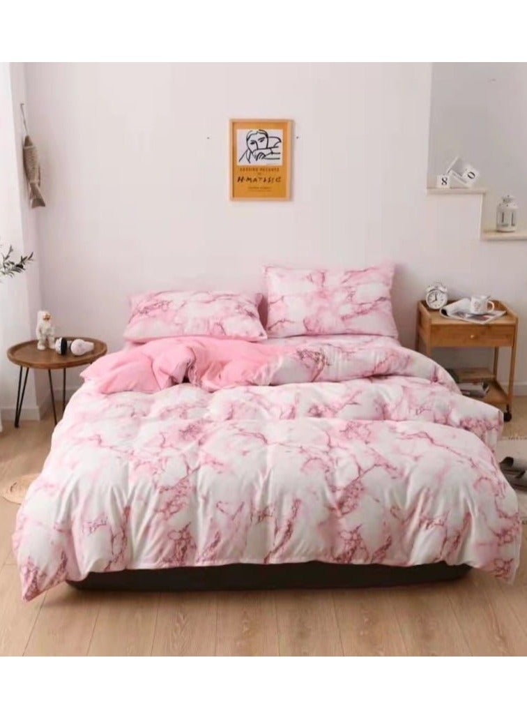 طقم غطاء لحاف ، حجم ملكي ، 6 قطع مع غطاء لحاف 220*240 سم وشيت ملائم و 4 أغطية وسائد