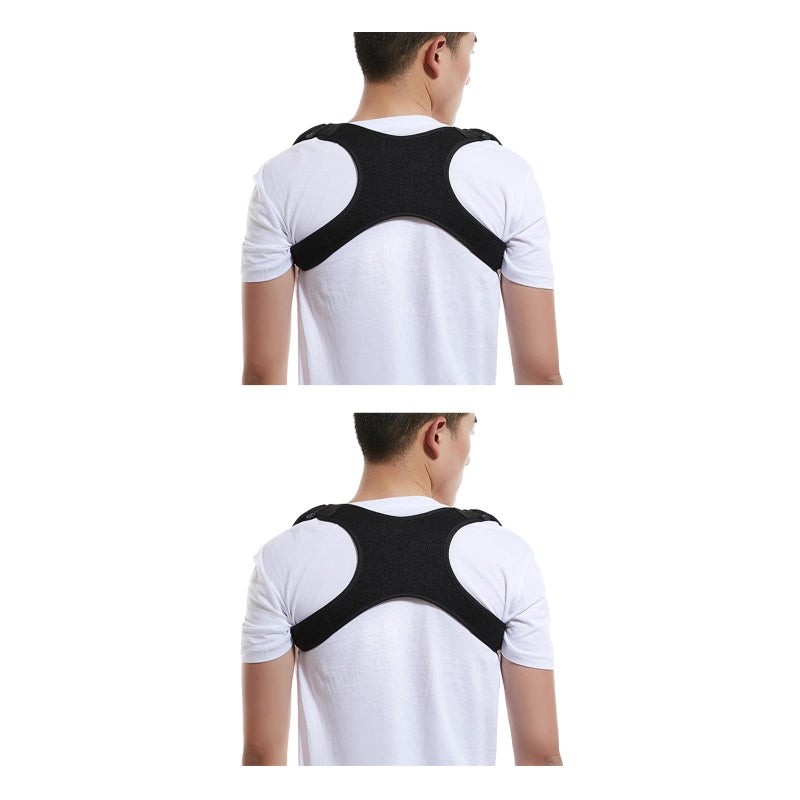 2 pcs Sitting Orthopedic Belt Invisible Hunchback Belt Elastic Back Posture Back Humpback Orthopaedic Belt - Image 1