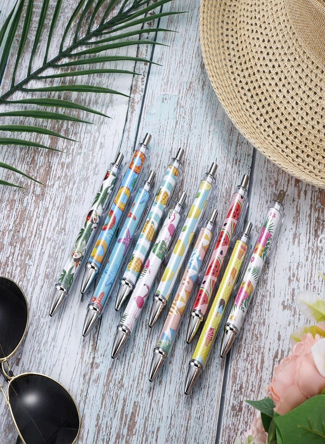 Sinload 100 Pcs Summer Hawaiian Gel Ink Pens Bulk Black Ink Cute Retractable Gel Pens Summer Pens for swimming pool Office School Home Party Decorations Gifts Supplies - Image 5