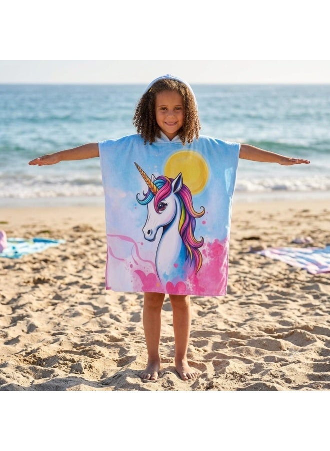 Children's Beach Poncho (65*60cm) Available in Various Designs and Colors, One-Size - Image 1