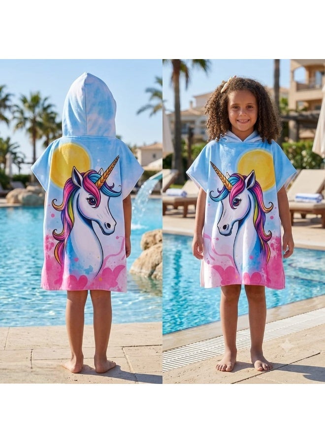 Children's Beach Poncho (65*60cm) Available in Various Designs and Colors, One-Size - Image 2