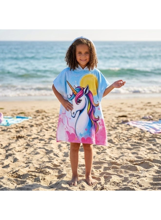 Children's Beach Poncho (65*60cm) Available in Various Designs and Colors, One-Size - Image 3