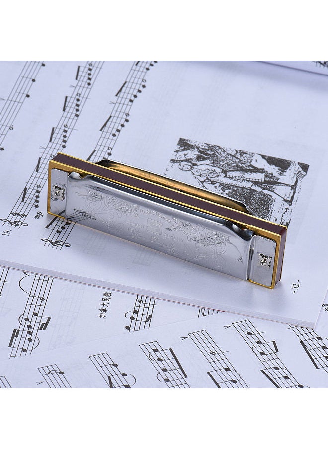 Suzuki - 1072-C Folkmaster Standard 10-Hole Diatonic Harmonica Key of C 20 Tone for Beginner Student - Image 1