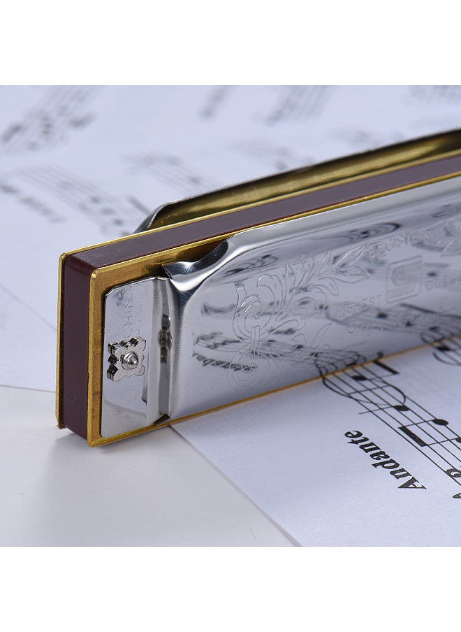 Suzuki - 1072-C Folkmaster Standard 10-Hole Diatonic Harmonica Key of C 20 Tone for Beginner Student - Image 1
