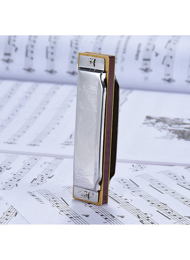 Suzuki - 1072-C Folkmaster Standard 10-Hole Diatonic Harmonica Key of C 20 Tone for Beginner Student - Image 1
