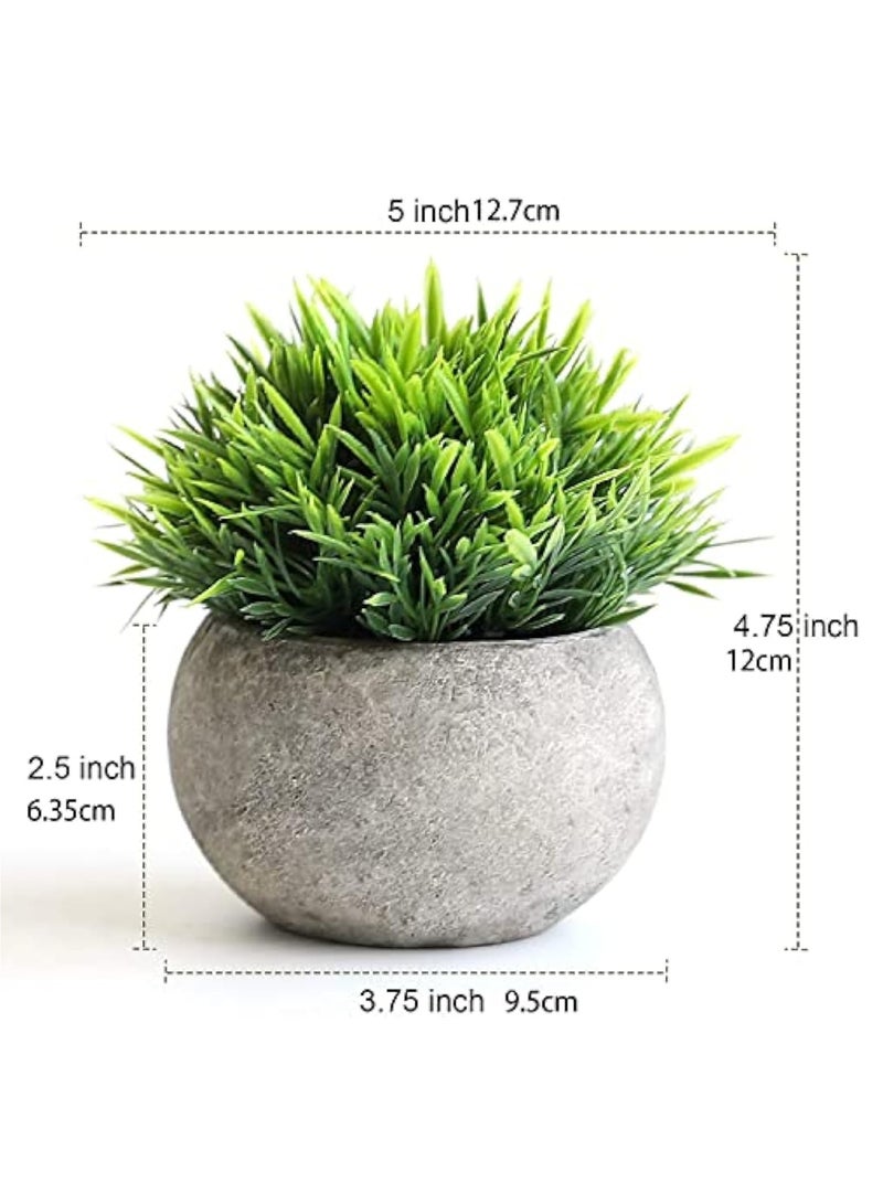 YelaJoy Mini Artificial Plants Set, 2 Pcs Small Fake Plants for Office Kitchen Bathroom Bedroom Mantle Shelf Living Room, Faux Plants in Pots Modern Farmhouse Plants Home Decor - Image 3