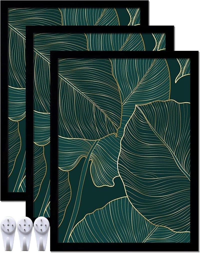 keibiubu مجموعة إطارات صور سوداء مقاس 8×11 بوصة من 3 قطع، إطارات صور عالية الشفافية لمقاس 8 × 11 بوصة للصور والملصقات والشهادات واللوحات القماشية والتركيبات، لجدار المعرض أو سطح المكتب، أفقي أو رأسي، مقاس 8 × 11 بوصة - Image 1